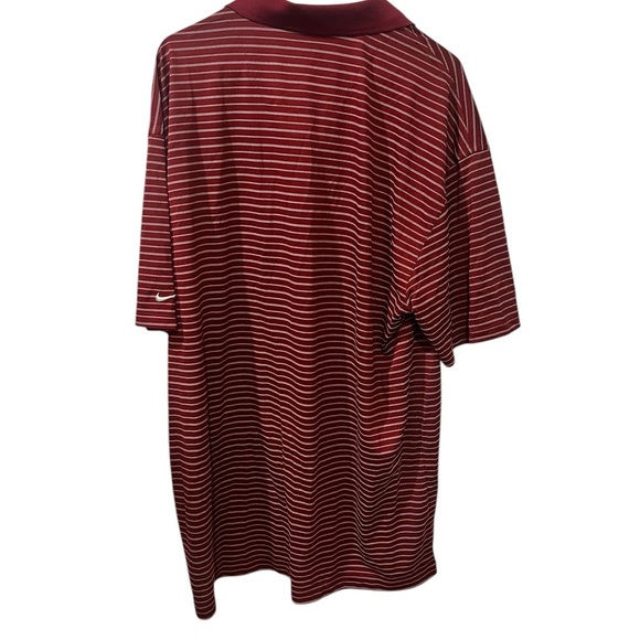 MENS NIKE GOLF DRI FIT BURGUNDY STRIPE POLO SHIRT SIZE xxl NWT - Picture 2 of 5